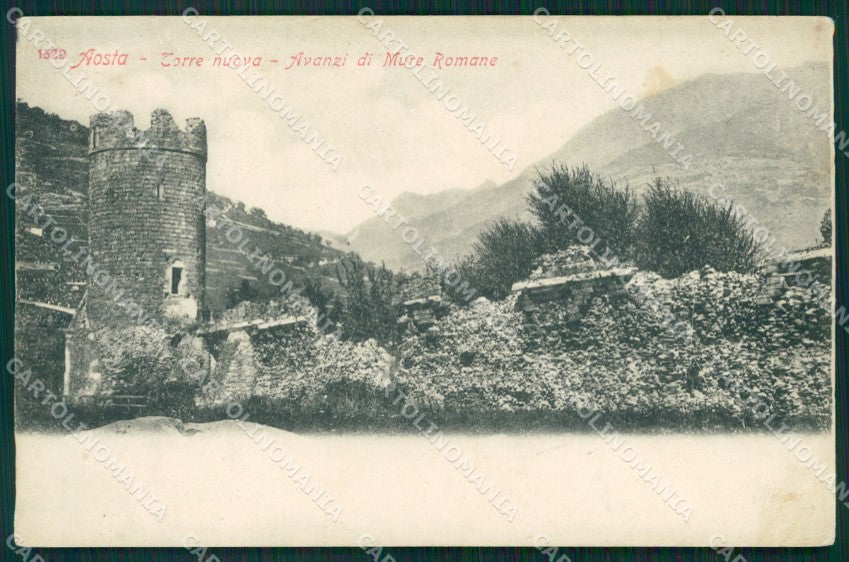 Aosta città Torre Nuova Mura Romane SCOLLATA cartolina MT2869 – fronte