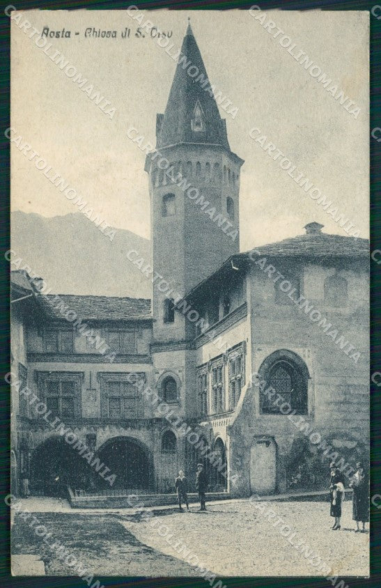 Aosta città Chiesa Sant'Orso cartolina MT2875 – fronte