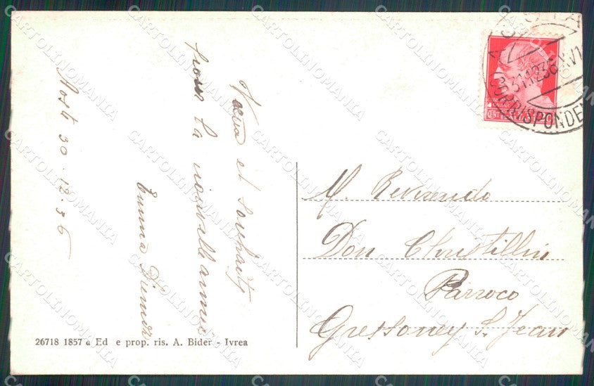 Aosta città Chiesa Sant'Orso cartolina MT2875 – retro