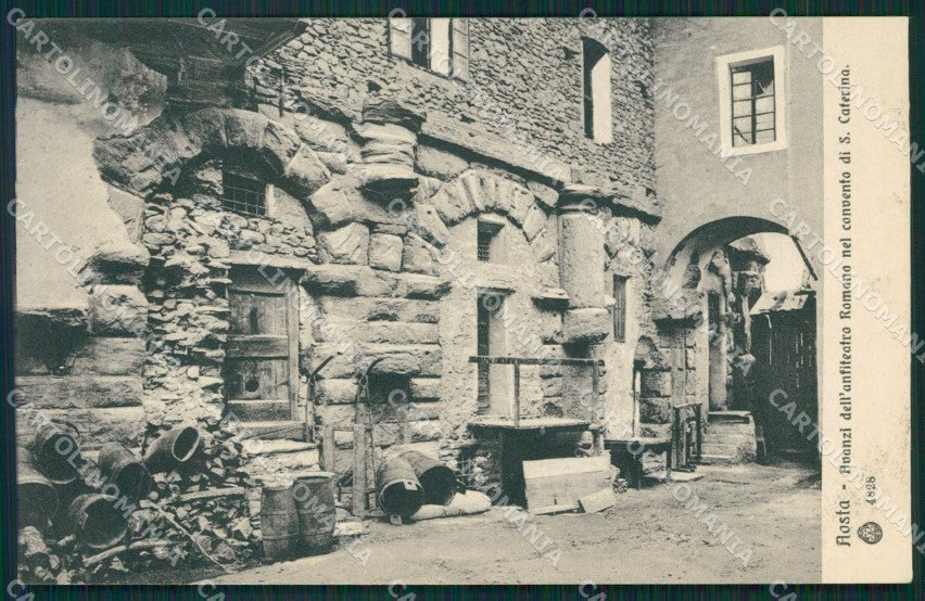 Aosta città Resti Anfteaatro Romano nel Convento Santa Caterina cartolina MT2877 – fronte