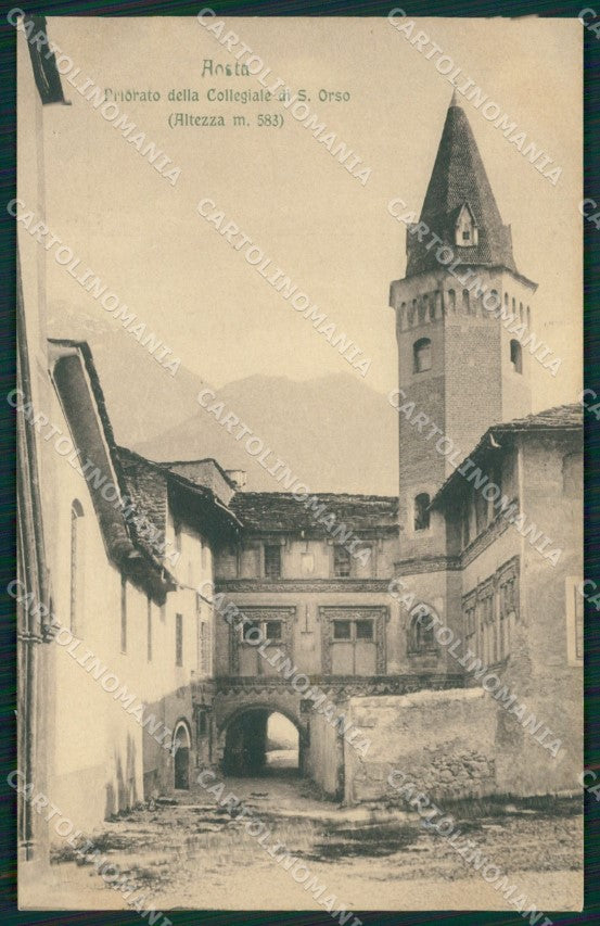 Aosta città Collegiale Sant'Orso cartolina MT2879 – fronte