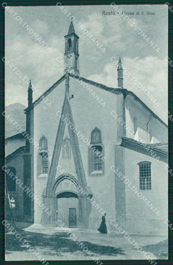 Aosta città Chiesa Sant'Orso cartolina MT2880 – fronte