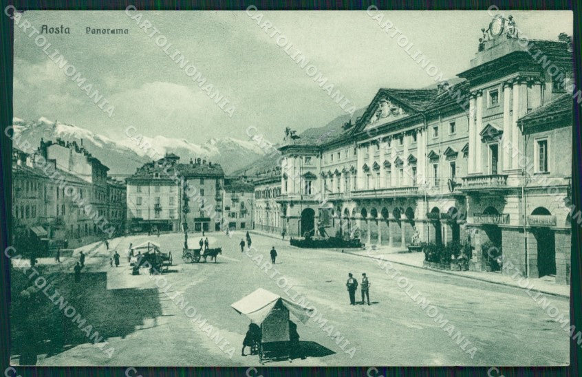 Aosta città Mercato cartolina MT2885 – fronte