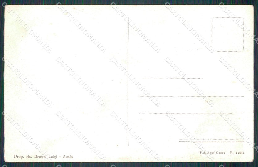 Aosta città Piazza Carlo Alberto Municipio cartolina MT2888 – retro
