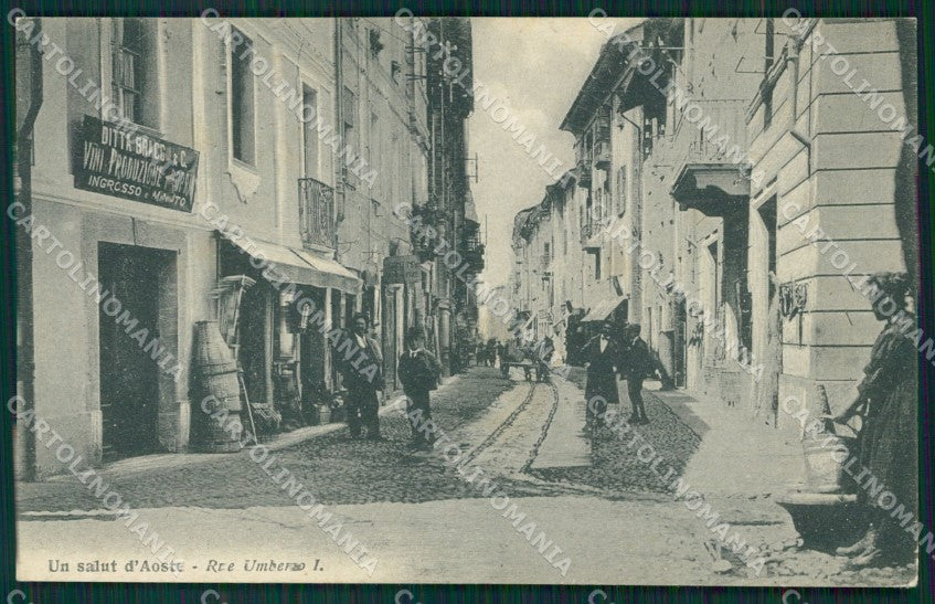 Aosta città Via Umberto I cartolina MT2892 – fronte
