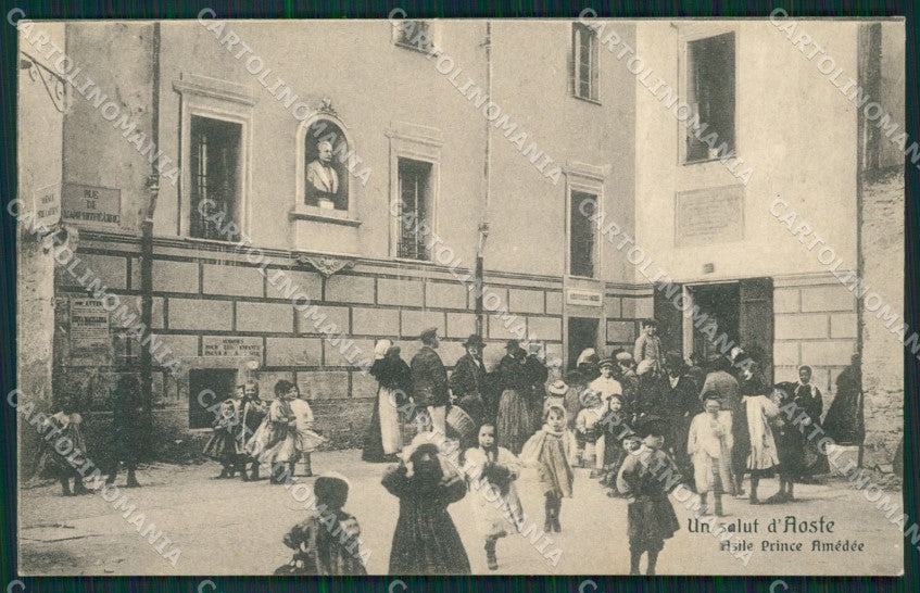 Aosta città Asilo cartolina MT2894 – fronte