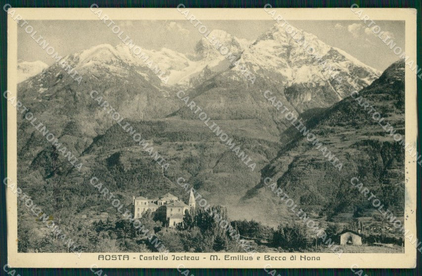 Aosta città Castello Jocteau cartolina MT2896 – fronte