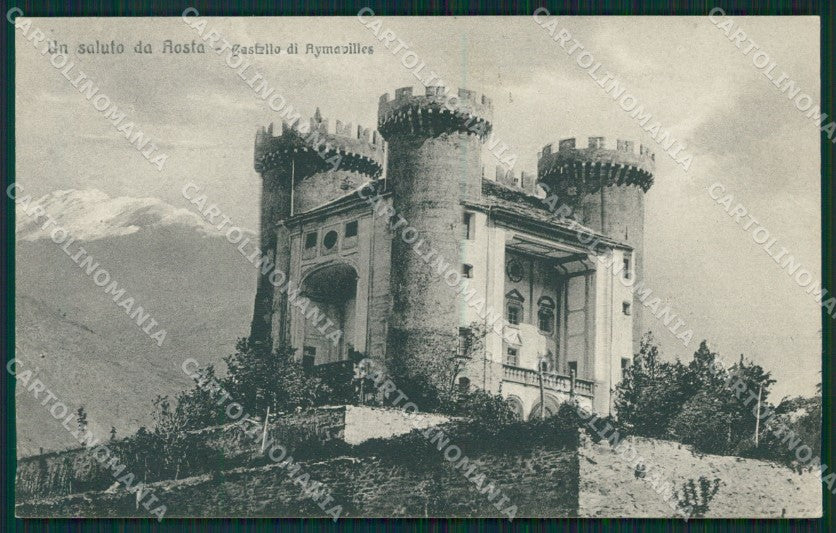 Aosta Aymavilles Castello di cartolina MT2913 – fronte