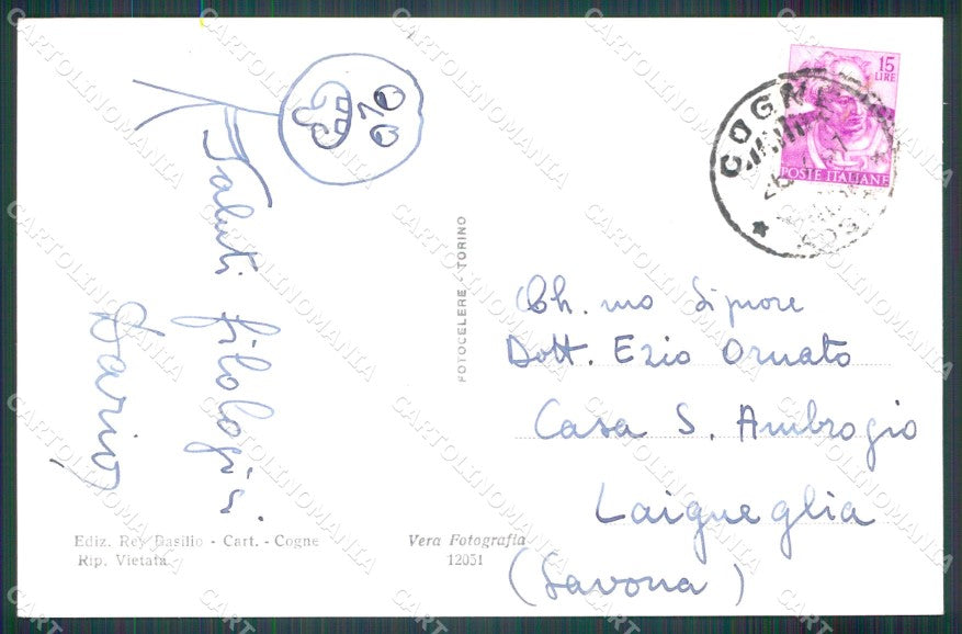 Aosta Cogne Ghiacciai Foto cartolina MT2921 – retro