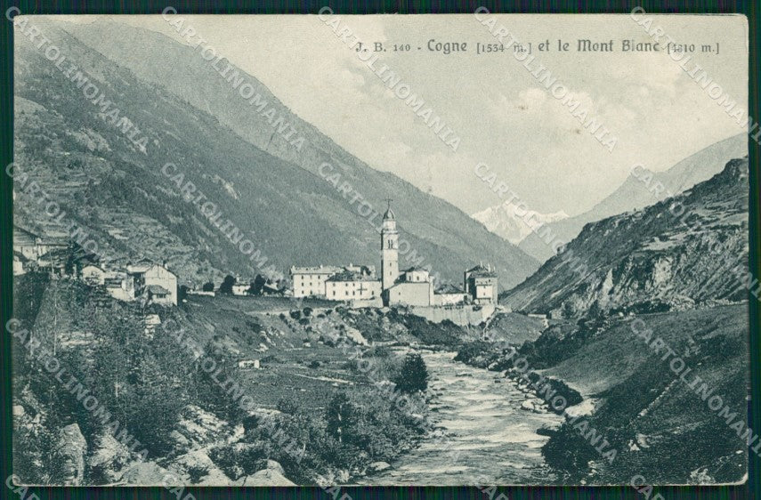 Aosta Cogne Monte Bianco PIEGA cartolina MT2923 – fronte