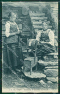 Aosta Cogne Costumi Ricamo Tombolo cartolina MT2928 – fronte