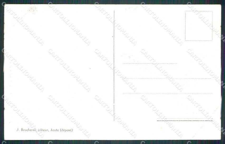Aosta Cogne Costumi Ricamo Tombolo cartolina MT2928 – retro