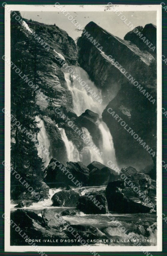 Aosta Cogne Lillaz Cascate Foto cartolina MT2930 – fronte