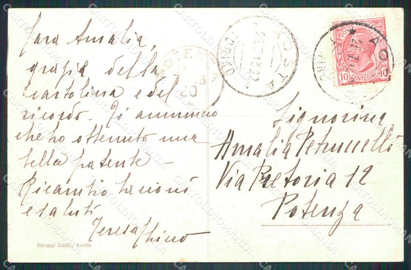 Aosta Sarre Castello Reale di cartolina MT2941 – retro