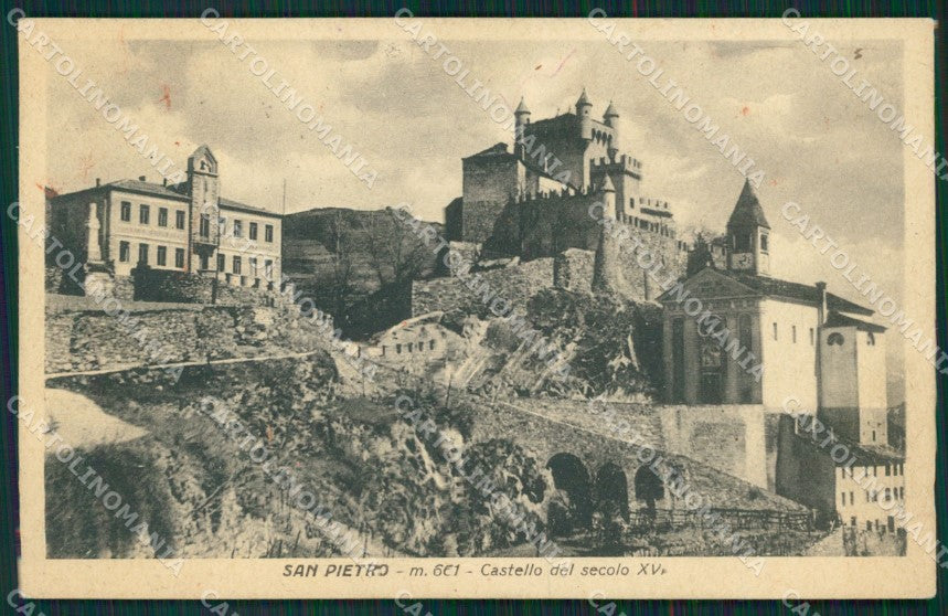 Aosta San Pietro Castello cartolina MT2944 – fronte