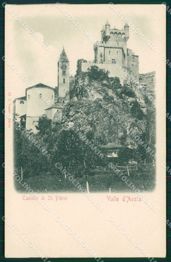 Aosta Saint Pierre Castello cartolina MT2946 – fronte