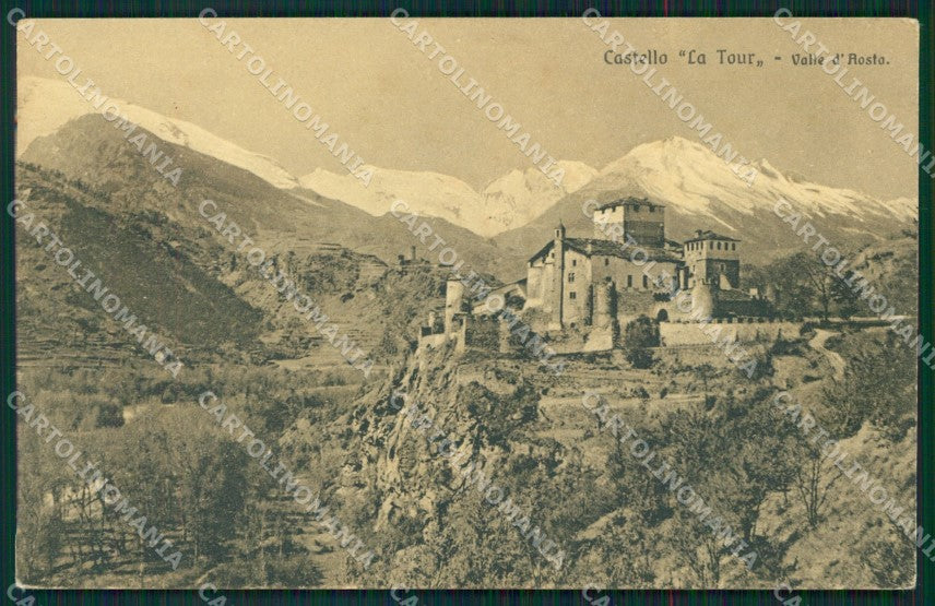 Aosta Perloz La Tour cartolina MT2949 – fronte