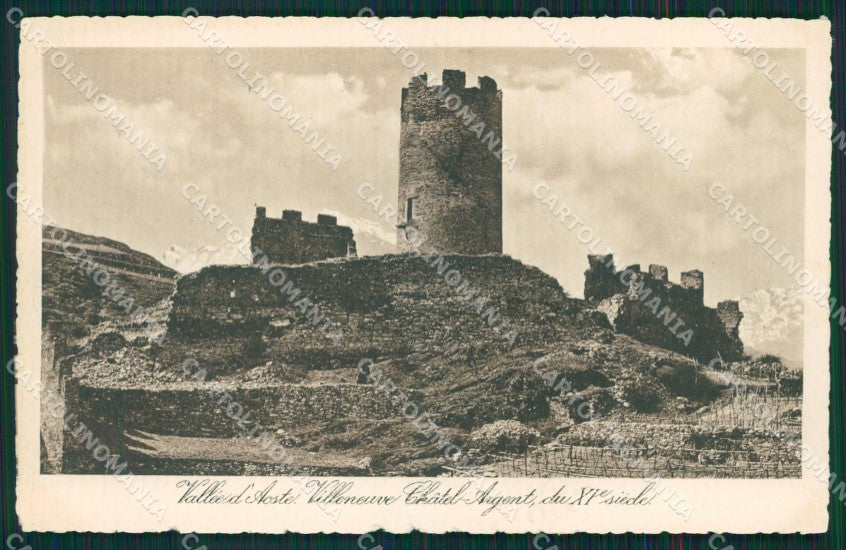 Aosta Villeneuve Castello d'Argento cartolina MT2952 – fronte