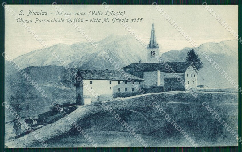 Aosta Saint Nicolas Monte Grivola cartolina MT2955 – fronte