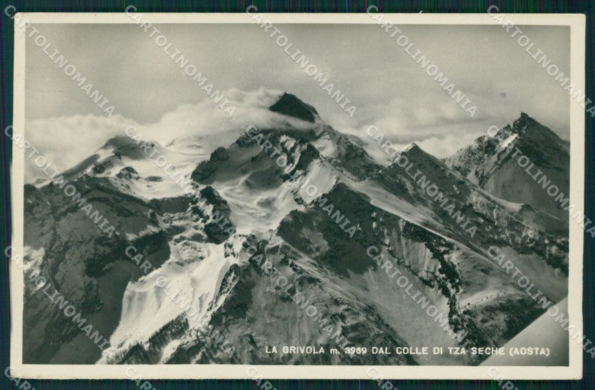Aosta Colle di Tza Seche Monte Grivola Foto cartolina MT2962 – fronte