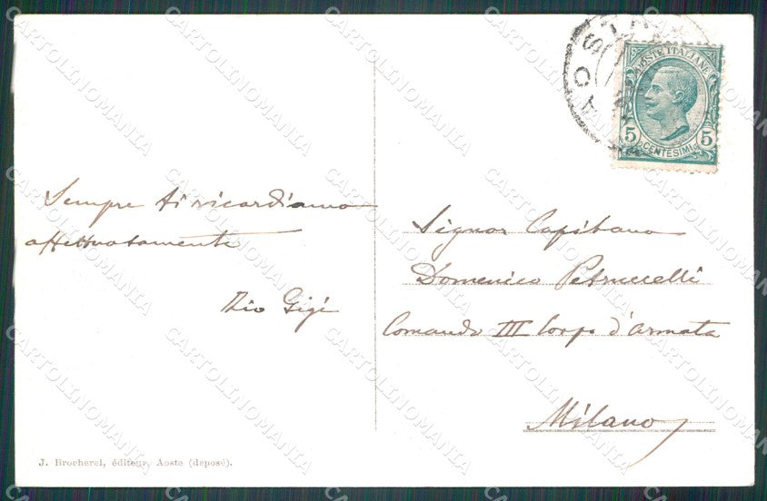 Aosta Ghiacciaio del Ruitor cartolina MT2966 – retro
