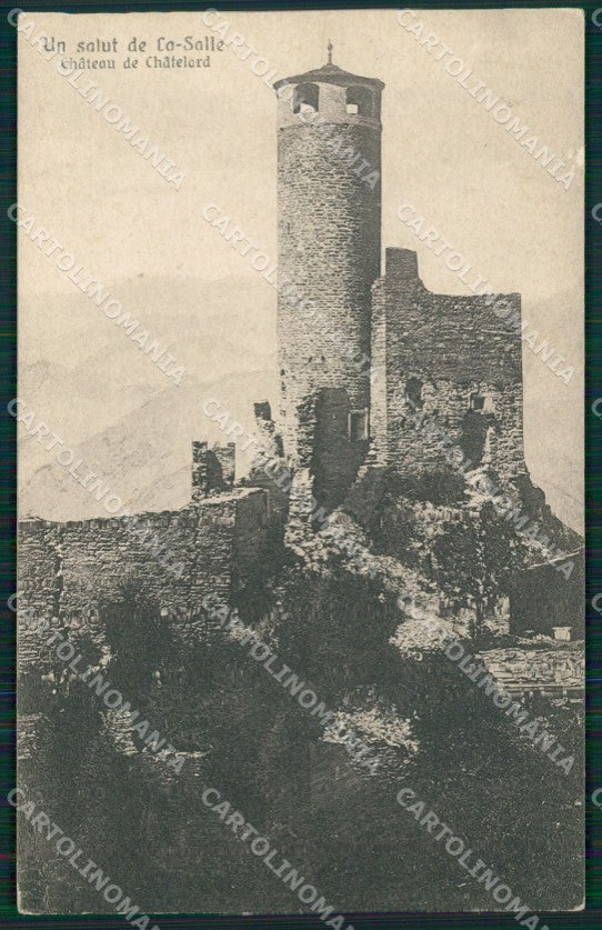 Aosta La Salle Castello Chathelard cartolina MT2970 – fronte