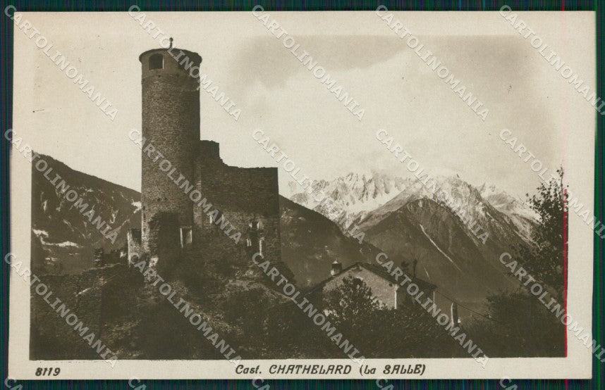 Aosta La Salle Castello Chathelard Foto cartolina MT2971 – fronte