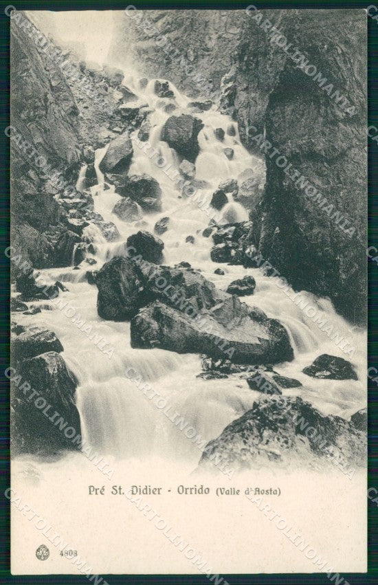 Aosta Pré Saint Didier Orrido cartolina MT2974 – fronte