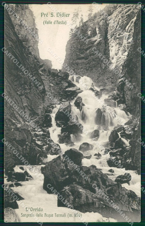 Aosta Pré Saint Didier Orrido cartolina MT2975 – fronte