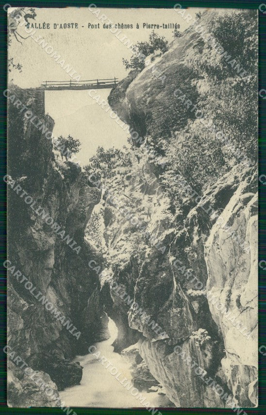 Aosta Pierre Taillées Ponte di Pietra cartolina MT2978 – fronte