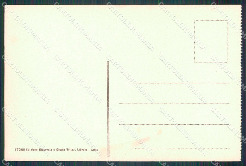 Aosta La Thuile Ospizio Mauriziano Piccolo San Bernardo Auto cartolina MT2990 – retro