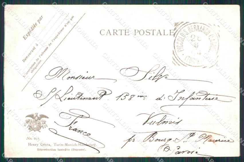 Aosta La Thuile Piccolo San Bernardo Cane Genta cartolina MT2994 – retro