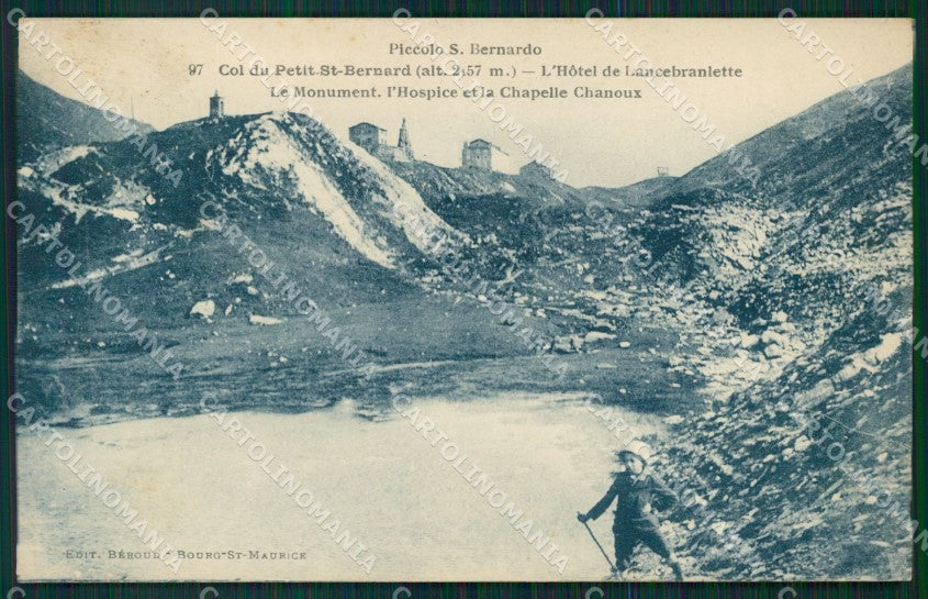 Aosta La Thuile Piccolo San Bernardo Ospizio e Cappella Chanoux cartolina MT2997 – fronte