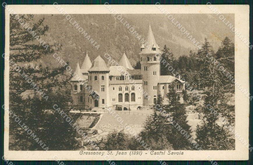 Aosta Gressoney Saint Jean Castello Savoia cartolina MT2998 – fronte