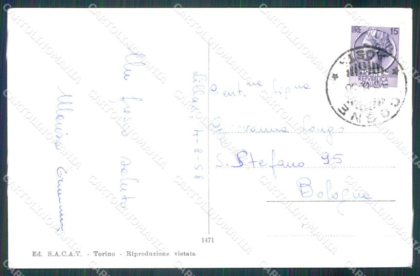 Aosta Cogne Lillaz Cascate di Foto cartolina MT3010 – retro