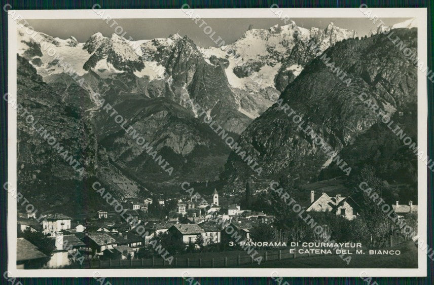 Aosta Courmayeur Catena Monte Bianco Foto cartolina MT3011 – fronte