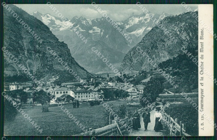 Aosta Courmayeur Catena Monte Bianco cartolina MT3016 – fronte