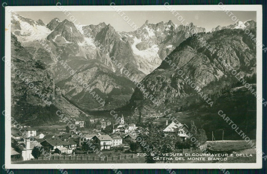 Aosta Courmayeur Catena Monte Bianco Foto cartolina MT3017 – fronte