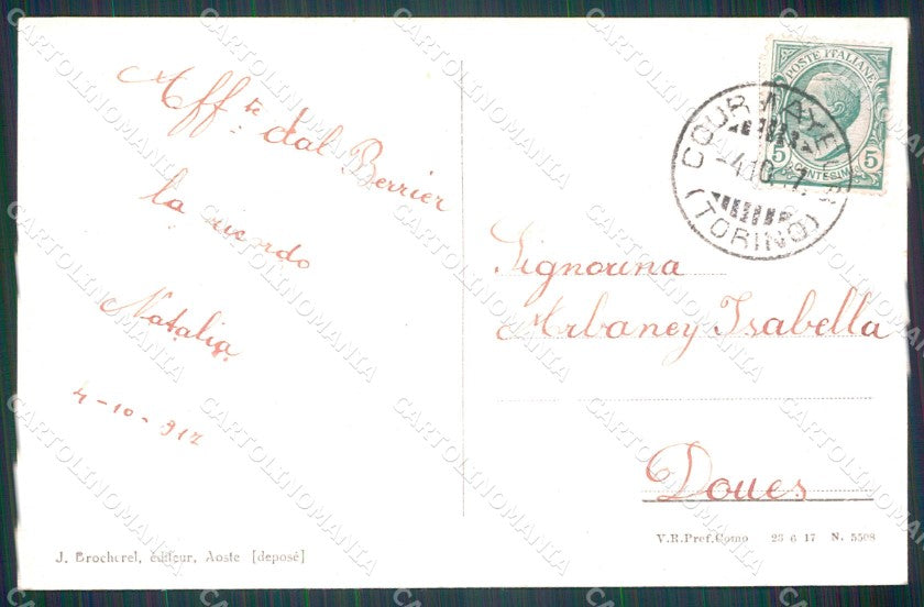 Aosta Courmayeur Catena Monte Bianco cartolina MT3019 – retro