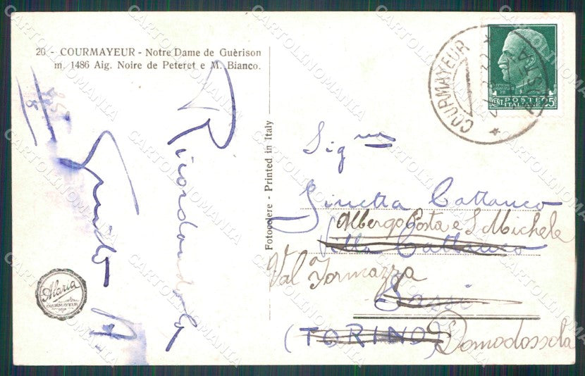 Aosta Courmayeur Monte Bianco Foto cartolina MT3022 – retro