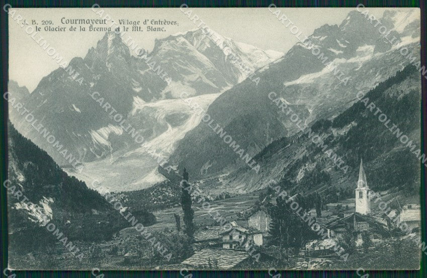 Aosta Courmayeur Entrèves Ghiacciaio Brenva Monte Bianco cartolina MT3026 – fronte