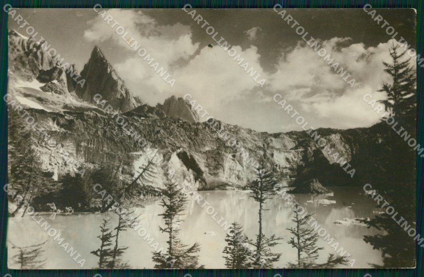 Aosta Courmayeur lago di Miage PIEGA Foto cartolina MT3032 – fronte