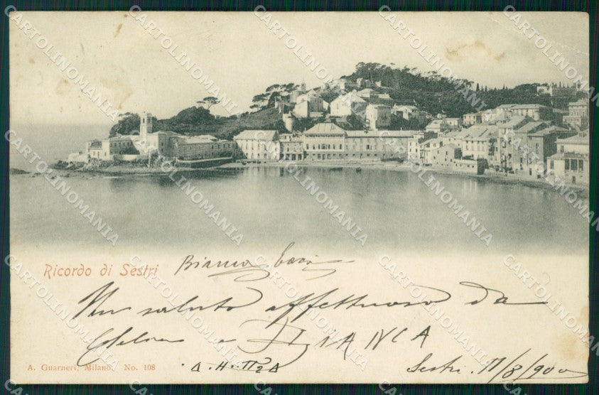 Genova Sestri PIEGA cartolina MT3043 – fronte