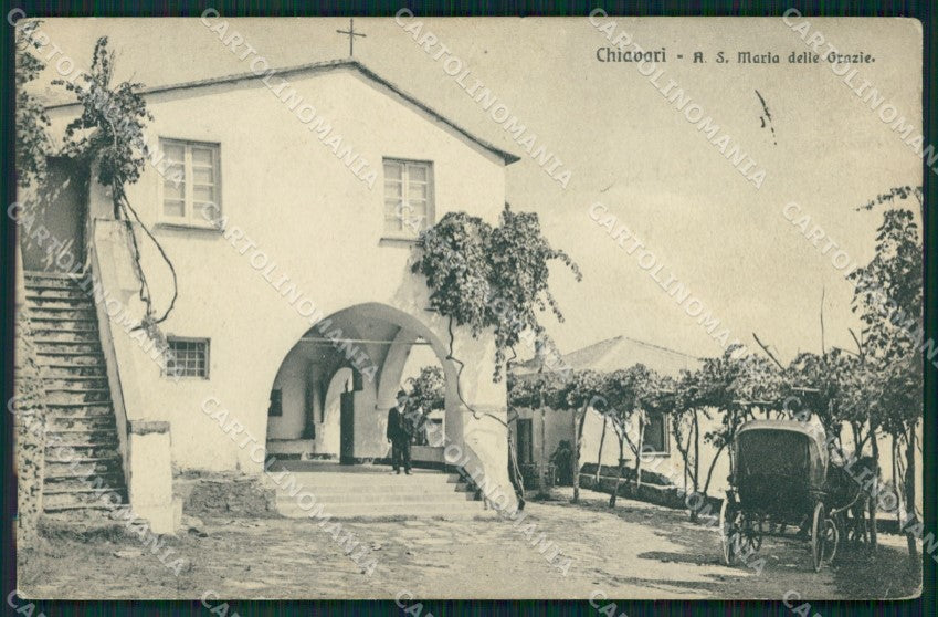 Genova Chiavari Santa Maria delle Grazie Carrozza cartolina MT3050 – fronte