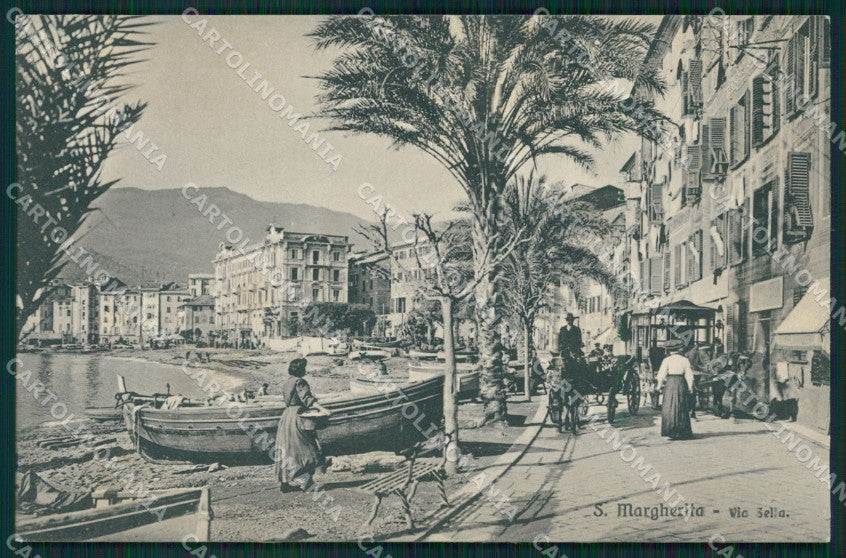Genova Santa Margherita Barca SCOLLATA cartolina MT3066 – fronte