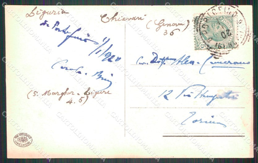 Genova Portofino Carrozza Foto cartolina MT3096 – retro