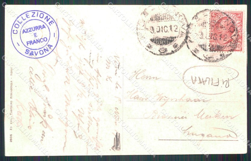 Genova Nervi RIFILATA cartolina MT3105 – retro