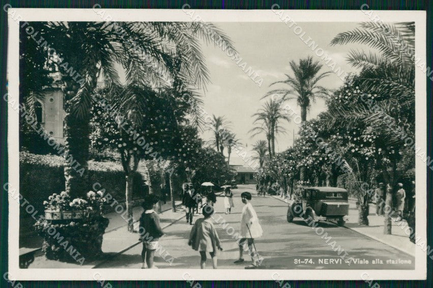 Genova Nervi Auto Foto cartolina MT3112 – fronte