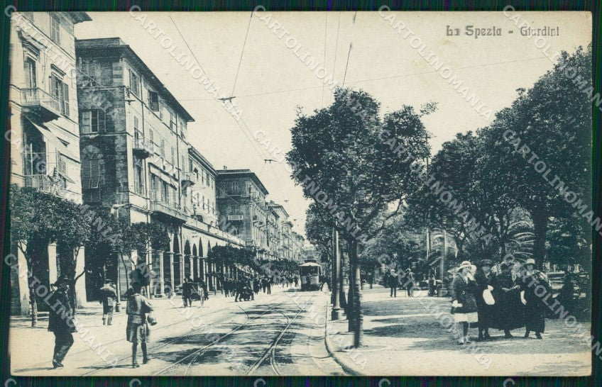 La Spezia città Tram ABRASA cartolina MT3125 – fronte
