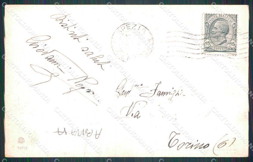 La Spezia città Tram ABRASA cartolina MT3125 – retro